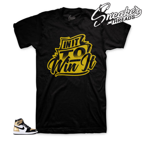 Gold toe Jordan 1 tees match retro 1 NRG sneaker shirts.