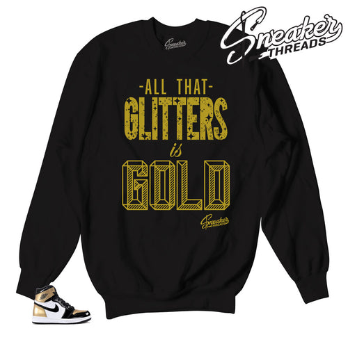 Jordan 1 NRg gold toe sweaters match retro 1 all star crewnecks.