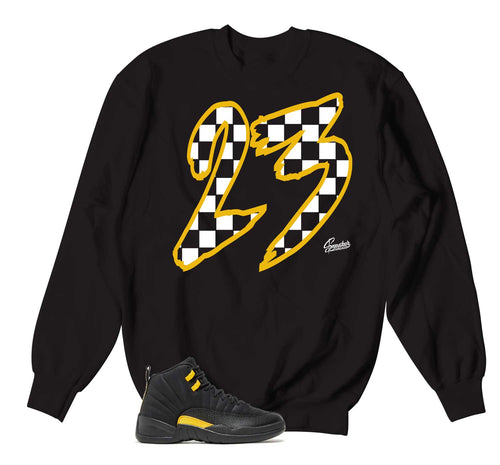 Retro 12 Black Taxi Checkered Sweater