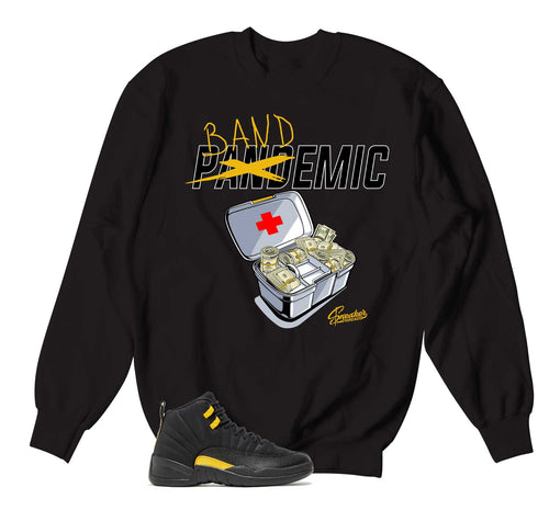 Retro 12 Black Taxi Bandemic Sweater