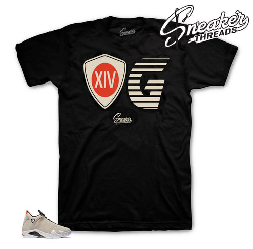 Shirts to match Jordan 14 Desert Sand Shoes.