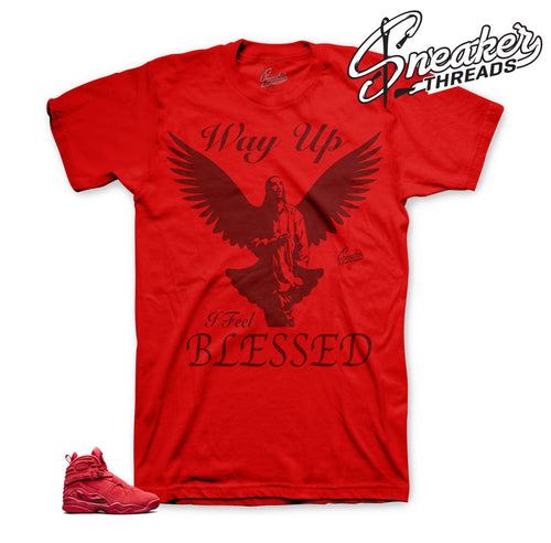 Jordan 8 valentine shirts match gym red - Way up sneaker tees.