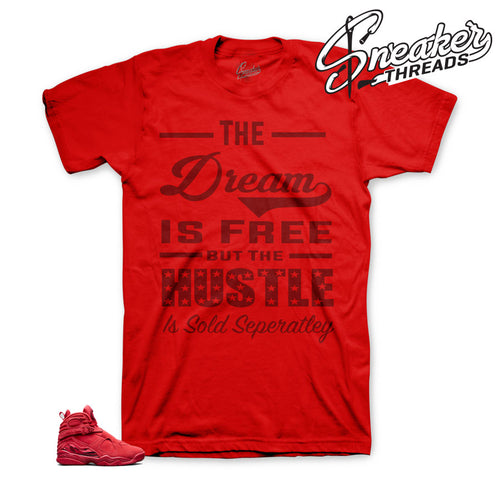 Jordan 8 valentine tees match gym red - Official tees match