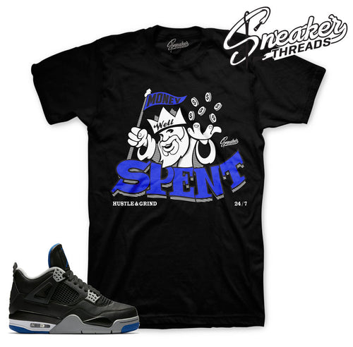 Jordan 4 black royal official matching shirts and clothing.