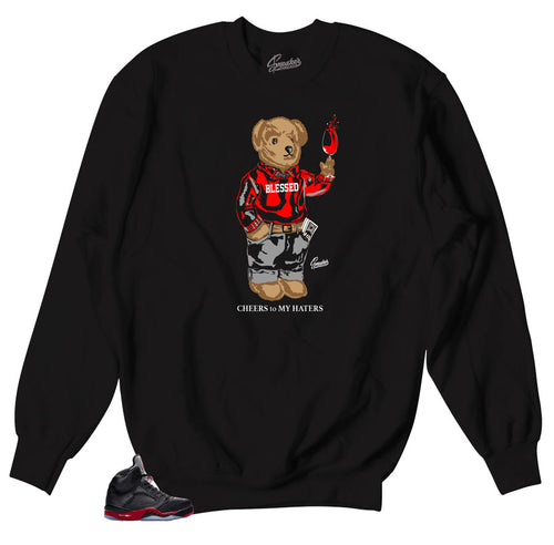 Jordan 5 satin sneaker sweater | cheers bear match shoes.