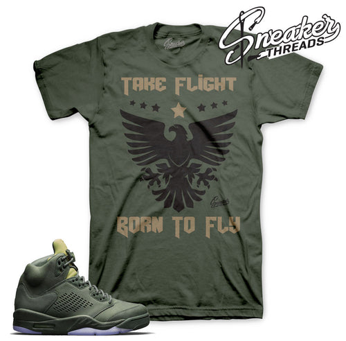 Take flight retro 5 tee match Jordan 5 sneaker clothing.