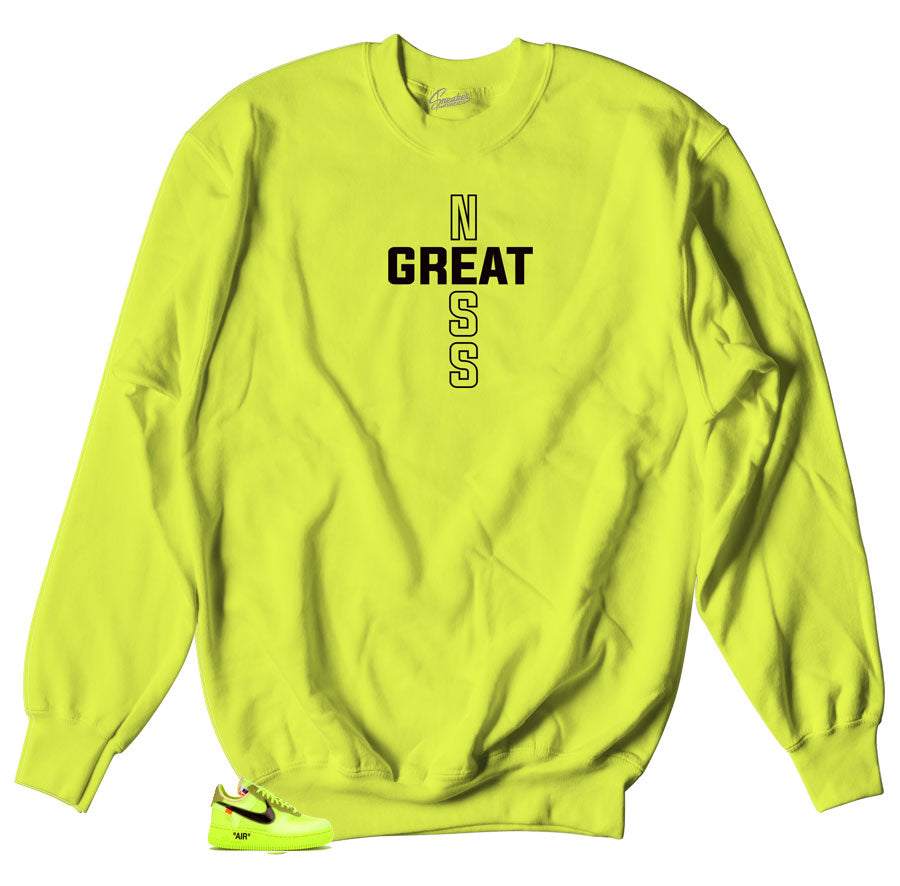 Air Force One The 10 Sneaker matching Volt Sweater made to match Sneaker Air  Force One the10