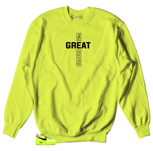 Air Force One The 10 Sneaker matching Volt Sweater made to match Sneaker Air Force One the10 