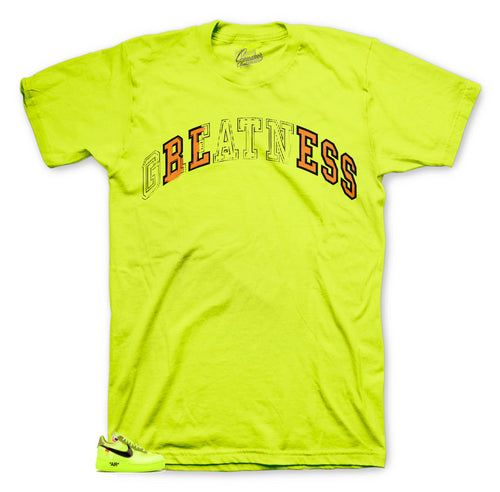 Volt Shirt made to match Shoe Air Force one 10 volt sneakers