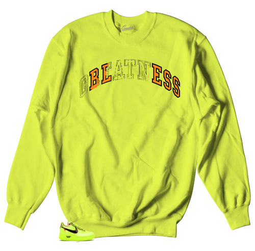 Volt Crewneck Sweater made matching Air Force One the 10 Volt Sneakers.