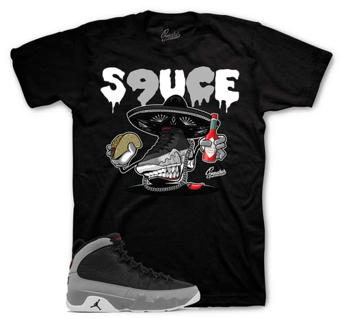 Tee shirt to match Air Jordan 9 Particle top Grey sneaker. Kings N Crowns KNC Make It Happen