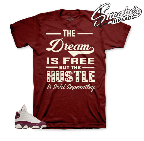 Bordeaux sail Jordan 13 tees match | Retro 13 bordeaux sail.