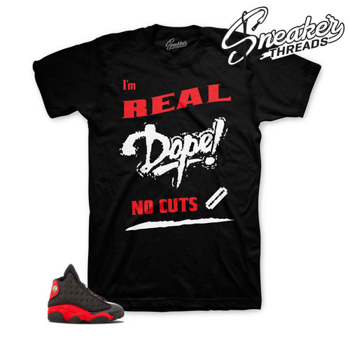 No Cuts sneaker tee | Jordan 13 bred tees match sneakers.