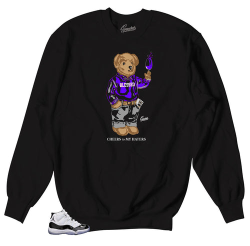 Jordan 11 concord sneaker sweaters match | matching tees.