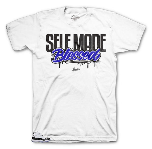 Jordan 11 Concord sneakers that are matching with shirts | Concord Jordan 11 tees matches sneakers