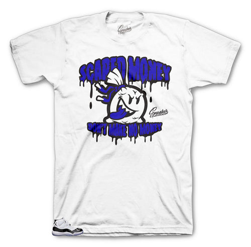 Jordan 11 Concord sneaks made to match tees | Concord Jordan 11 tees matches footwear