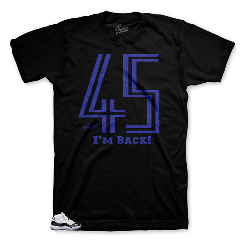 Jordan 11 Concord sneakers that  match shirts | Concord Jordan 11 sneakers matches black t-shirts