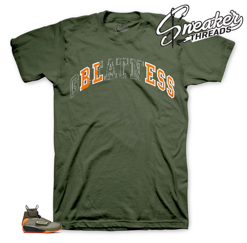 Stitched Bless shirts in olive to match Flyknit 20's