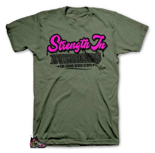 t-shirt collection designed to match floral foamposite sneaker perfectly