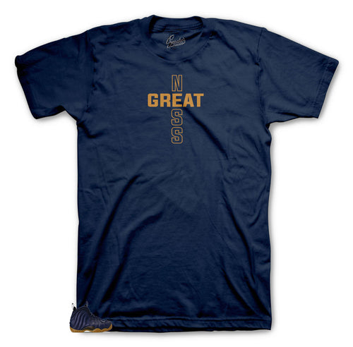 shirt made to match sneaker Foamposite midnight navy sneakers