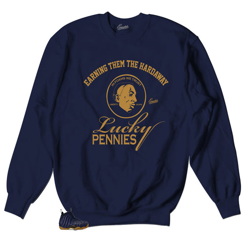 Foamposite Midnight navy the shoes match sweater made specifically to match Foamposite midnight navy sweater