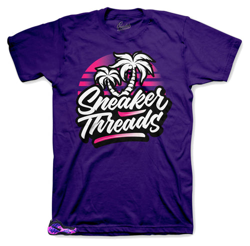 Foamposite Camo Purple sneaker collection has matches t shirts created to match perfectly with the camo purple foamposite sneakers