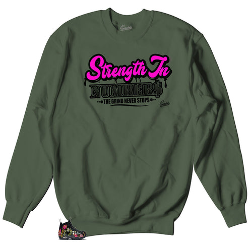 Floral Foamposite sneaker valentine collection matches sweater collection 