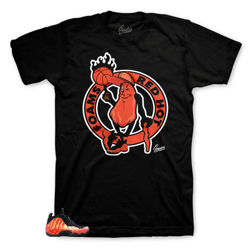Foamposite habanero red sneaker tees match foams red.