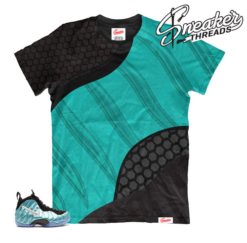 Island green foamposite shirts match | Sublimation foam sneaker tee.