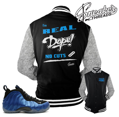 Jackets match foamposite one royal foam sneaker jacket.