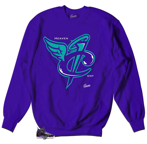 Foamposite Iridescent sneaker sweater match kids Iridescent foams shoes.