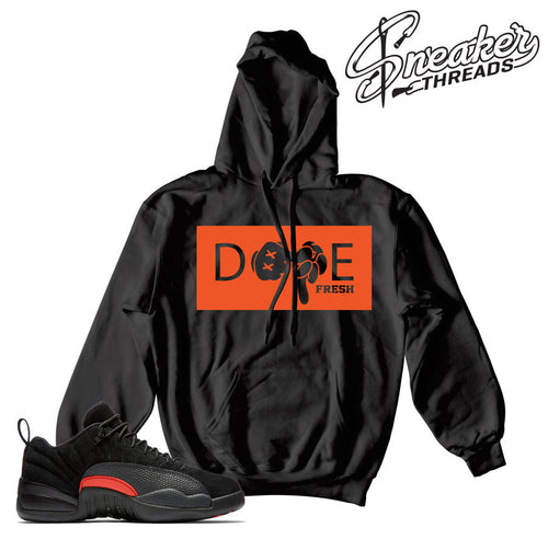 Jordan 12 max orange hooded sweatshirts match retro 12.
