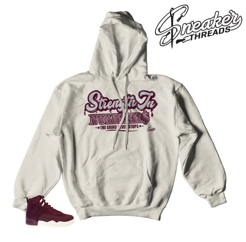 Jordan 12 bordeaux sweatshirts and hoodies to match retro 12.
