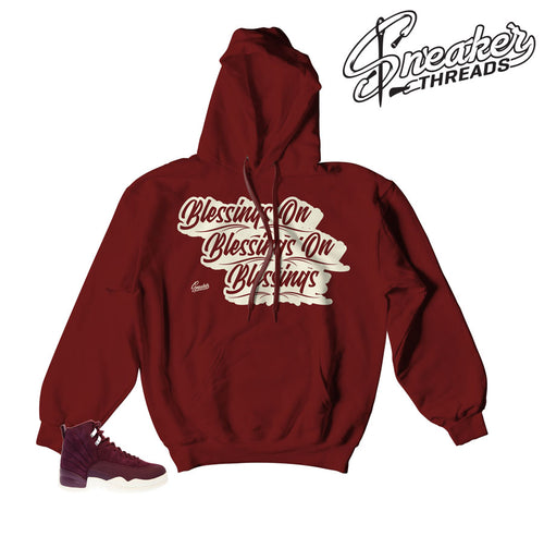 Jordan 12 bordeaux hoodies match retro 12 hoody.
