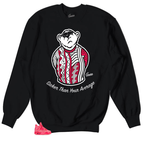 Jordan 4 Hot punch sneaker matches crewneck sweater collection designed to match Jordan 4 hot punch shoes