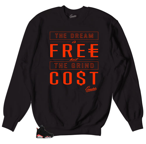 Jordan 6 infrared sweaters | Cost infrared crewnecks.