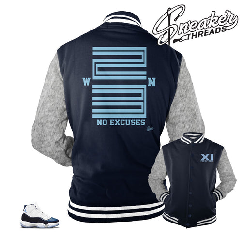 Jordan 11 win like 82 jackets | Cotton varsity jacket match.
