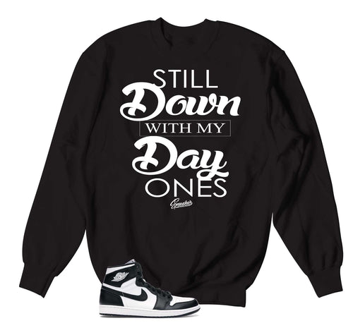 Retro 1 Black White Day Ones Sweater