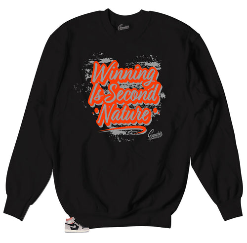 Jordan 1s sneaker matches sweater collection made to match Jordan 1s hyper crimson sneaker