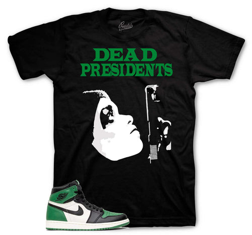 Dead Presidents T-Shirt – Matching J1 Retro 13 Island Green – Black Basic Tee