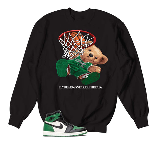 Retro 1 Lucky Green Fly Bear Sweater