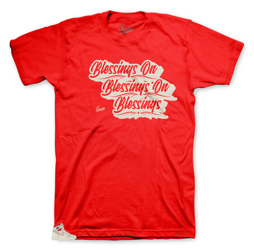 Red Shirts to match the Jordan 1 high go phantom sneakers