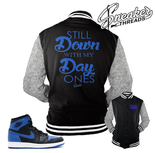 Jacket match Jordan 1 Royal OG shoes | Sneaker Tee