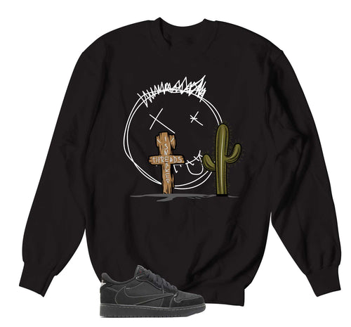 Retro 1 Black Phantom ST Cactus Sweater