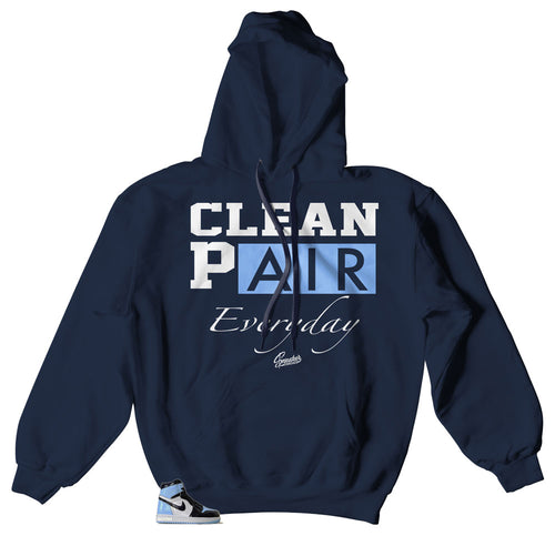Hoody made to match Jordan 1 patent leather UNC sneaker collections
