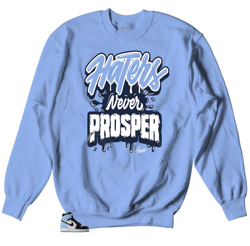 Jordan 1s patent leather unc matches crewneck sweater designed to match Jordan 1s