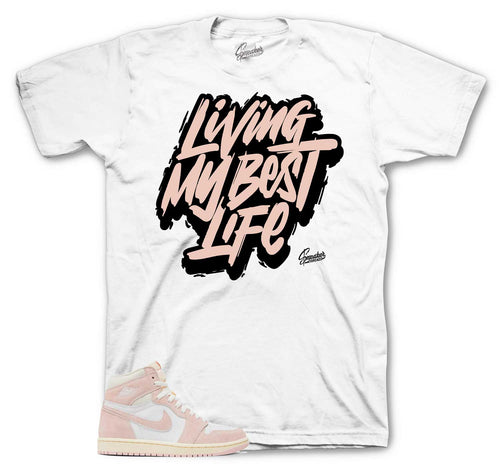Retro 1 Washed Pink Living Life Shirt