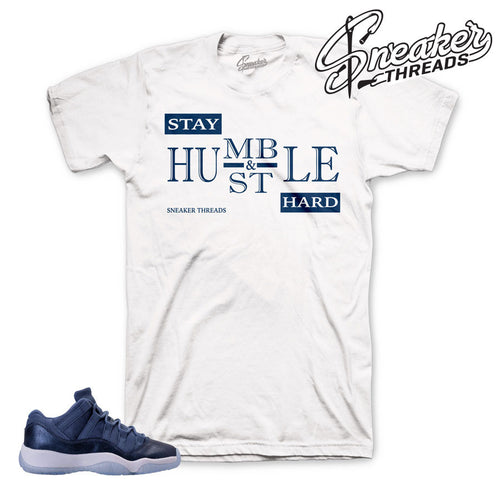 Blue moon jordan 11 tees match retro 11's sneaker tee.