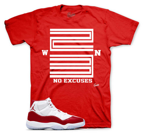Jordan 11 Cherry University Red Sneaker tees
