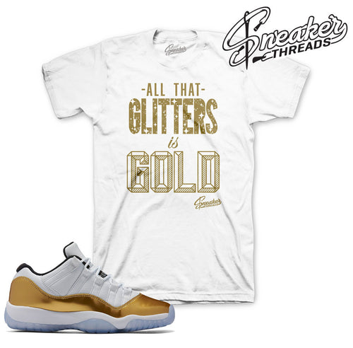 Jordan 11 closing ceremony tees match retro 11 low gold tees,